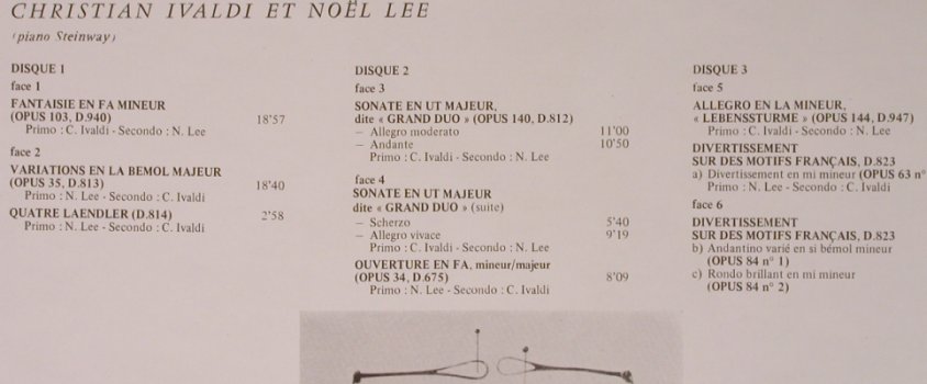 Schubert,Franz: L'Œuvre Pour Piano à Quatre Mains, Arion, m-/vg+ (ARN 336 011), F,Box,Vol1, 1977 Typ: 3LP Best.-Nr.: L8889 Preis: 20,00 Euro