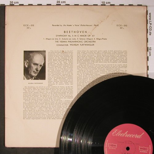 Beethoven,Ludwig van: Symphony No. 5 in C minor op.67, Electrecord(ECE-013), RO,vg+/VG-,  - LP - L8890 - 9,00 Euro