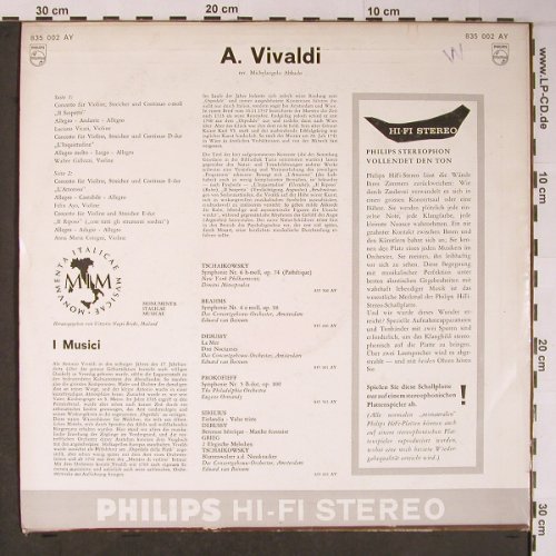 Vivaldi,Antonio: 4 Concerti con titoli, Philips(835 002 AY), NL,m-/VG-, 1958 - LP - L8903 - 15,00 Euro