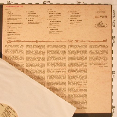 Pertile,Aurelio: Historical Archives, EMI (053-00808), I Typ: LP Best.-Nr.: L8924 Preis: 9,00 Euro