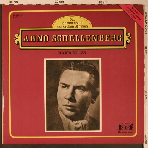 Schellenberg,Arno: Das Goldene Buch der Großen Stimmen, Historia(H-698/699), D,BandNr23,  - 2LP - L8930 - 9,00 Euro