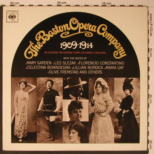 V.A.Boston Opera Company: 1909-1914,hist rec.Columbia Arch., CBS (BRG 72379), UK Typ: LP Best.-Nr.: L8960 Preis: 9,00 Euro