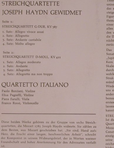Mozart,Wolfgang Amadeus: Streichquartette 1,Josef Haydn gew., Philips (839 604 DXY), NL Typ: LP Best.-Nr.: L8986 Preis: 6,00 Euro