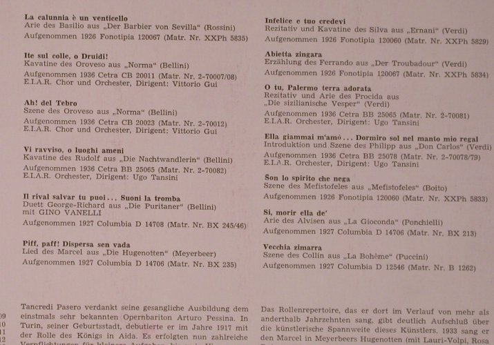Pasero,Tancredi: Lebendige Vergangenheit, LV (LV 34), A Typ: LP Best.-Nr.: L8991 Preis: 7,50 Euro
