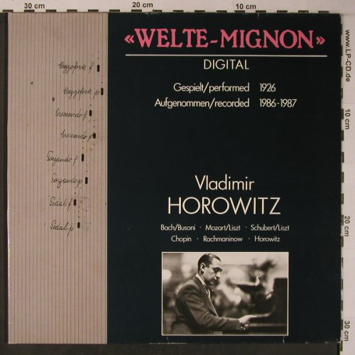 Horowitz,Vladimir: Welte-Mignon Digital, 1926, Intercord(INT 160.864), D, Foc, 1988 - LP - L9000 - 9,00 Euro