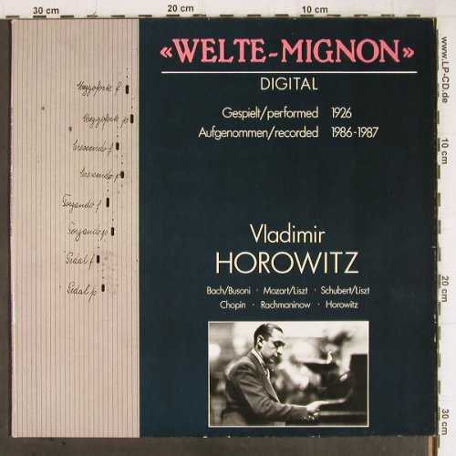 Horowitz,Vladimir: Welte-Mignon Digital, 1926, Intercord (INT 160.864), D, Foc, 1988 Typ: LP Best.-Nr.: L9000 Preis: 7,50 Euro