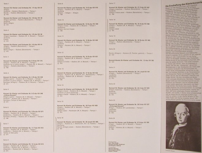 Mozart,Wolfgang Amadeus: Sämtliche Klavierkonzerte, Box, EMI (C 181-52 249/60), D Typ: 12LP Best.-Nr.: L9015 Preis: 30,00 Euro