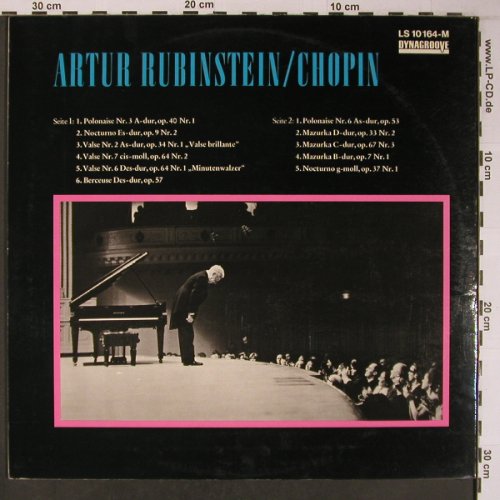 Rubinstein,Artur: Frederic Chopin, Foc, RCA (LS 10 164-M), D Typ: LP Best.-Nr.: L9033 Preis: 9,00 Euro