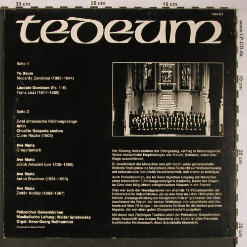 Polizeichor Gelsenkirchen: Tedeum, Zandonai, Liszt,..Kodaly,  (F 666 121), D Typ: LP Best.-Nr.: L9042 Preis: 12,50 Euro