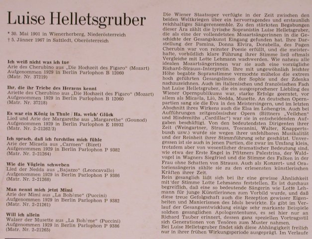 Helletsgruber,Luise / Adele Kern: Lebendige Vergangenheit, m-/vg+, LV (LV 57), D Typ: LP Best.-Nr.: L9049 Preis: 9,00 Euro