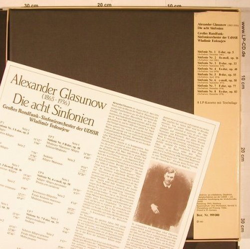 Glasunow,Alexander: Die 8 Sinfonien, Box, Teldec DMM(999 000), D, 1983 - 8LP - L9068 - 60,00 Euro