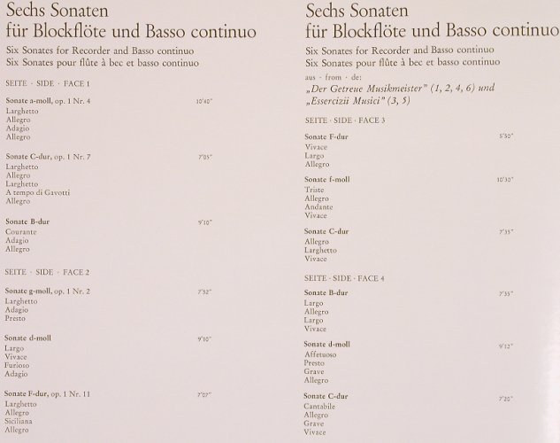 Händel,Georg Friedrich / Telemann: Blockflötensonaten, Box, Telefunken(6.35359 DX), D,  - 2LP - L9079 - 12,50 Euro