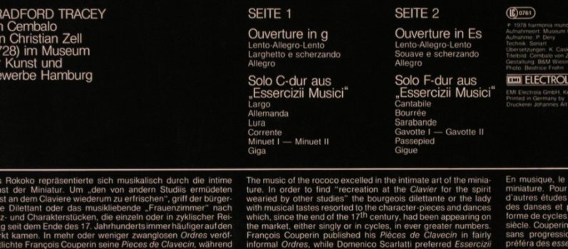 Telemann,Georg Philipp: Werke für Cembalo Solo, Harmonia Mundi(065-99 788), D, 1978 - LP - L9089 - 12,50 Euro