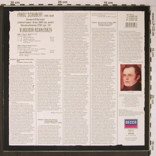 Schubert,Franz: Sonate B-Dur op.Posth./Wandererfant, Decca (6.43547 AZ), D, 1987 Typ: LP Best.-Nr.: L9090 Preis: 7,50 Euro
