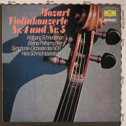 Mozart,Wolfgang Amadeus: Violinkonzerte Nr.4 & 5, D.Gr. Resonance (2535 124), D, Ri Typ: LP Best.-Nr.: L9126 Preis: 9,00 Euro