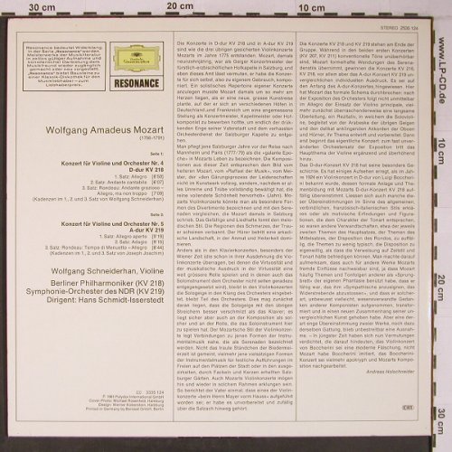 Mozart,Wolfgang Amadeus: Violinkonzerte Nr.4 & 5, D.Gr. Resonance(2535 124), D, Ri,  - LP - L9126 - 9,00 Euro