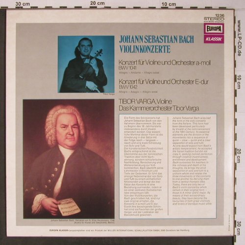 Bach,Johann Sebastian: Violinkonzerte BWV 1041-1042, Europa(1236), D, 1974 - LP - L9128 - 9,50 Euro
