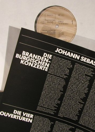 Bach,Johann Sebastian: Brandenburgische Konzerte1-6/Ouv1-4, Harmonia Mundi (J 071), D, Ri Typ: 4LP Best.-Nr.: L9130 Preis: 24,00 Euro