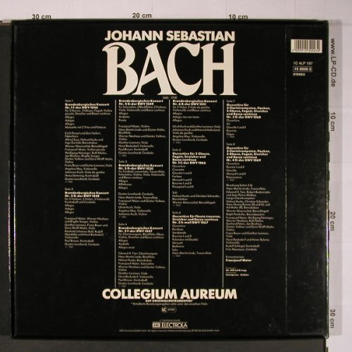 Bach,Johann Sebastian: Brandenburgische Konzerte1-6/Ouv1-4, Harmonia Mundi (J 071), D, Ri Typ: 4LP Best.-Nr.: L9130 Preis: 24,00 Euro