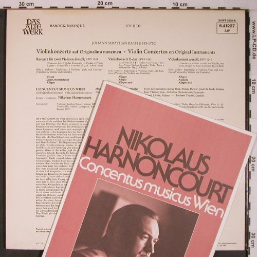 Bach,Johann Sebastian: Violinkonzerte BWV 1041-1043, Foc, Telefunken/Das Alte Werk(6.41227 AW), D,Ri(1975),  - LP - L9161 - 9,00 Euro