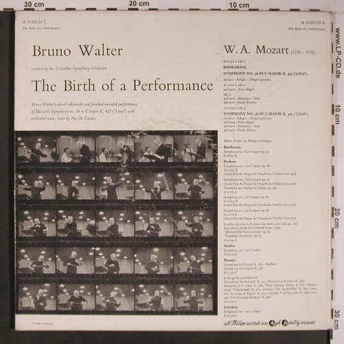 Walter,Bruno: The Birth of a Performance,Booklet, Philips Minigroove(A 01254/55 L), NL, Mono,  - 2LP - L9172 - 25,00 Euro