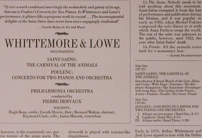 Saint-Saens,Camille / Poulenc: The Carnuval of the Animals/C.f.2pi, Seraphim (S-60214), US Typ: LP Best.-Nr.: L9186 Preis: 9,00 Euro