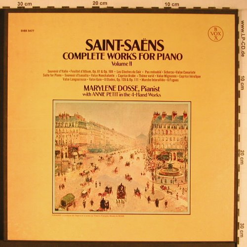Saint-Saens,Camille: Complete Works for Piano Vol.1&2, VoxBox(SVBX 5477), US, vg+/m-,  - 3LP*2 - L9188 - 75,00 Euro