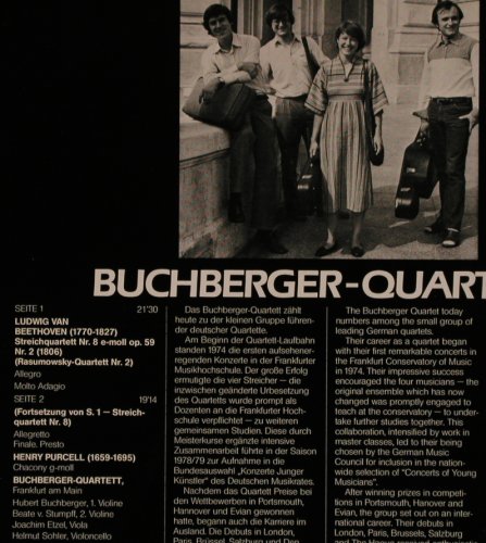 Beethoven,Ludwig von/Henry Purcell: Streichquartett Nr.8/Chacony g-moll, Harmonia Mundi(HM 696 D), D, <=~, 1984 - LP - L9189 - 7,50 Euro
