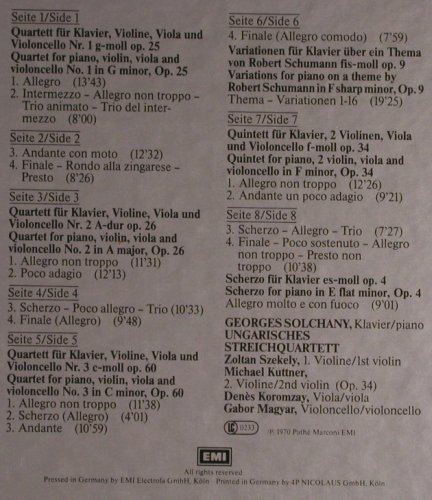 Brahms,Johannes: Sämtliche Klavierquartette,Box, EMI(137-10 730/33), D,vg+/m-, 1970 - 4LP - L9212 - 15,00 Euro