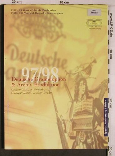 V.A.Deutsche Grammophon &: Archiv Produktion 1997/98-Katalog, Neef (71488001/01-18),  Typ: Book Best.-Nr.: L9224 Preis: 20,00 Euro