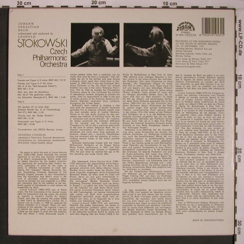 Bach,Johann Sebastian: Toccata Und Fuge d-moll '1972, Supraphon(10 1953-1), CZ, 1977 - LP - L9234 - 9,00 Euro