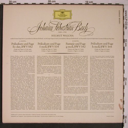Bach,Johann Sebastian: Berühmte Orgelwerke, m-/vg+, D.Gr. (138 958), D, Ri Typ: LP Best.-Nr.: L9236 Preis: 6,00 Euro