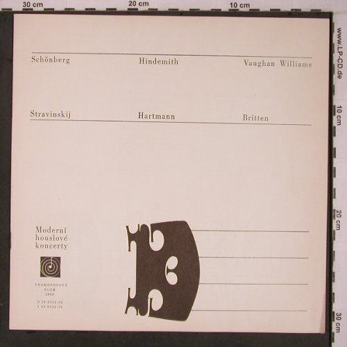V.A.Modern Houslov Koncerty: Schönberg,Stravinskij,Hindemith, Supraphon Album(0 10 0231-33), CZ, Mono, 1968 - 3LP - L9241 - 175,00 Euro