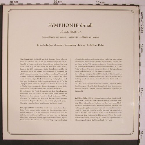 Franck,Cesar: Symphonie D-Moll, Jugend Orchester (30-3), D,vg+/vg+, 1977 Typ: LP Best.-Nr.: L9252 Preis: 7,50 Euro