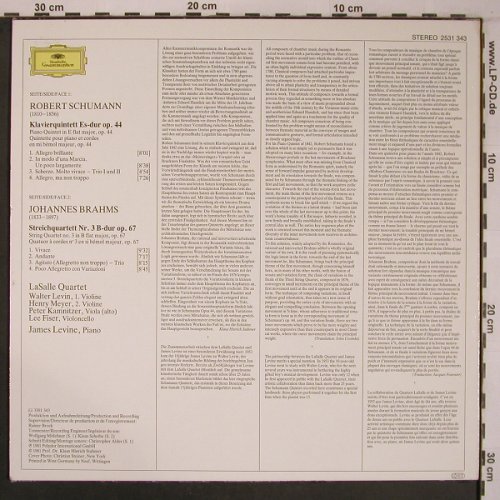 Schumann,Robert / Brahms: Klavierquintett Es-dur op44/Nr3op67, D.Gr.(2531 343), D, m /vg+, 1981 - LP - L9259 - 9,00 Euro