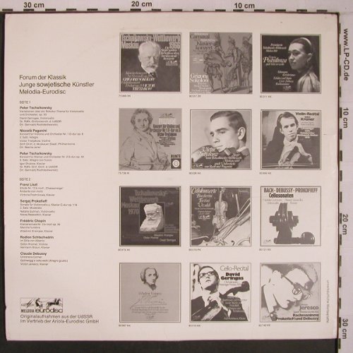 V.A.Forum der Klassik: Junge Russische Künstler,Werbepl., Melodia/Eurodisc (86 402 XK), D Typ: LP Best.-Nr.: L9260 Preis: 30,00 Euro