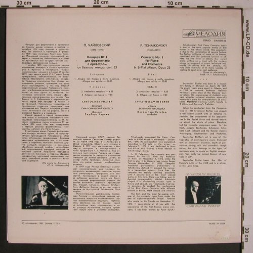 Tschaikowsky,Peter: Concertos Nos.1 b-flat minor, op.23, Melodia(CM 04255-56), UDSSR,Ri, 1981 - LP - L9265 - 6,00 Euro