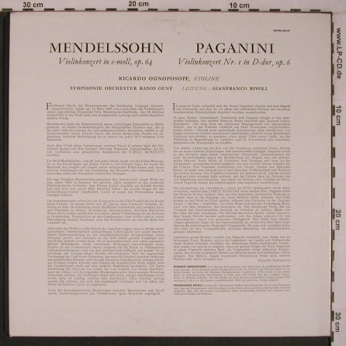 Mendelssohn-Bartholdy,Felix/Paganin: Violin-Konzert,op.64 / Nr.1 op.6, MMS(MMS-2205), D,  - LP - L9275 - 9,00 Euro