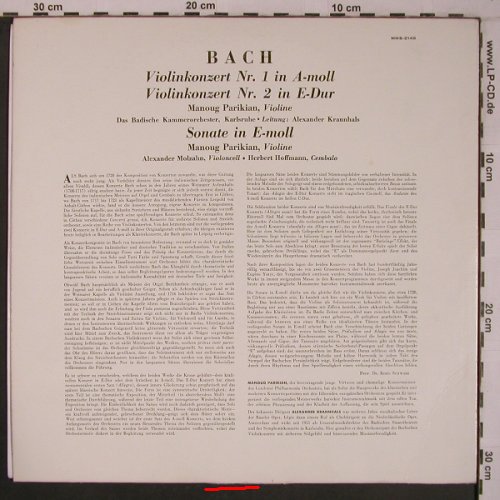 Bach,Johann Sebastian: Violinkonzerte Nr.1 & 2, MMS(MMS-2148), D, vg+/vg+,  - LP - L9277 - 7,00 Euro