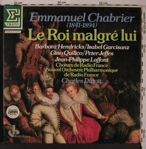 Chabrier,Emmanuel: Le Roi malgr lui, Erato(NUM 751623), F, 1985 - 3LP - L9287 - 17,50 Euro