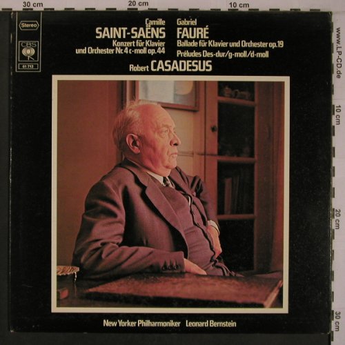 Saint-Saens,Camille / G.Faure: Konzert f.Klavier und Orch.Nr.4, CBS (61 712), NL, 1976 Typ: LP Best.-Nr.: L9298 Preis: 7,50 Euro