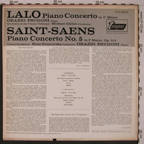 Lalo,Edouard / Saint-Saens: Piano Concerto c minor/PianoC. No.5, Turnabout(TV-S 34423), US, vg+/m-,  - LP - L9299 - 7,50 Euro