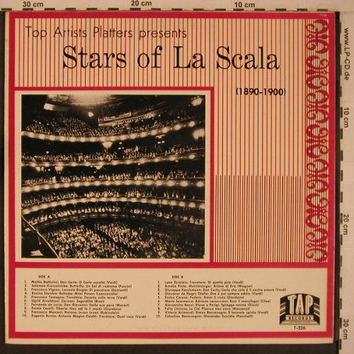 V.A.Stars Of La Scala 1890-1900: Mattia Battistini..C.Boninsegna, TAP(T-326), US,  - LP - L9308 - 9,00 Euro