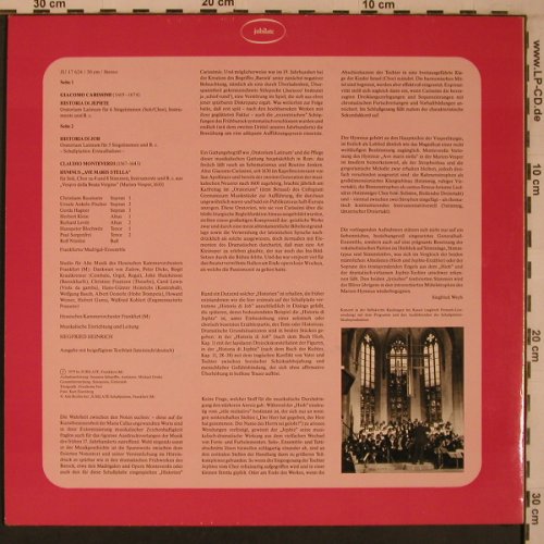 Carissimi,Giacomo / Cl.Monteverdi: Historia Jephte & Di Job / Hymnus A, Jubilate(JU 17 624), D, 1980 - LP - L9310 - 10,50 Euro