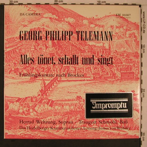 Telemann,Georg Philipp: Alles tönet, schallt und singt,, Da Camera Magna(SM 91007), D,vg+/m-,  - LP - L9317 - 5,00 Euro