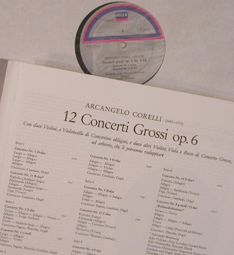 Corelli,Arcangelo: 12 Concerti Grosssi op.6, Box, Decca(6.35259 EX), D, 1974 - 3LP - L9328 - 12,50 Euro