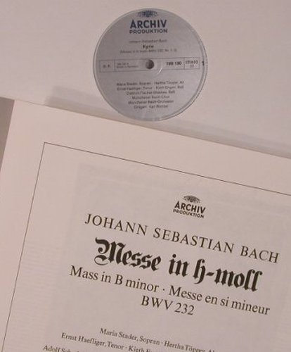 Bach,Johann Sebastian: Messe In H-Moll,Box, Archiv(2710 001), D, Ri,  - 3LP - L9331 - 20,00 Euro