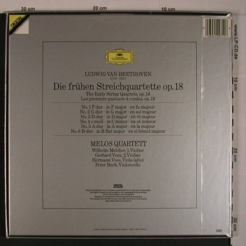 Beethoven,Ludwig van: Die Frühen Streichquartette op.18, D.Gr.(410 971-1), D, Box, 1984 - 3LP - L9365 - 20,00 Euro