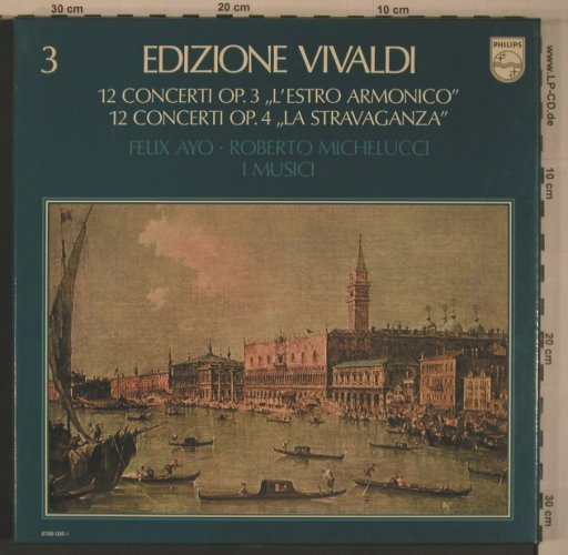 Vivaldi,Antonio: 12 Conzerti op.3,op.4. Box, Philips (67 68 009), NL, Ri Typ: 5LP Best.-Nr.: L9367 Preis: 24,00 Euro