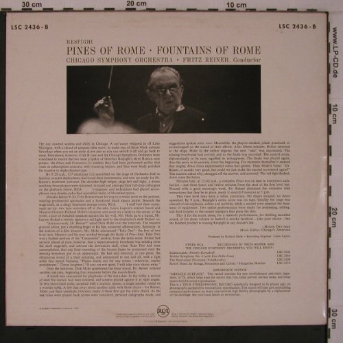 Respighi,Ottorino: Pines Of Rome/Fountains of Rome, RCA Living Stereo(LSC 2436-B), D,  - LP - L9369 - 7,50 Euro